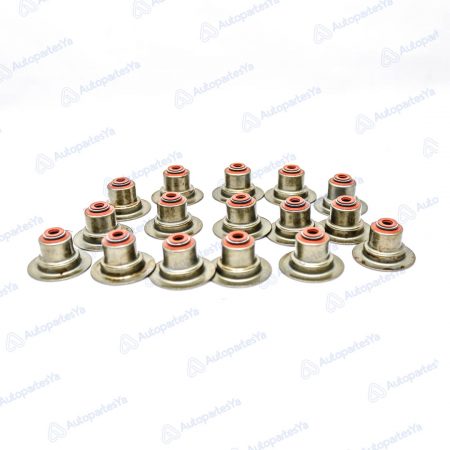 JUEGO GOMAS VALVULA (16UN.) RENAULT K4J 1.4L 16V/K4M 1.6L 16VMEGANE / CLIO/SCENIC/ LOGAN (5.5X11/28X16.4)